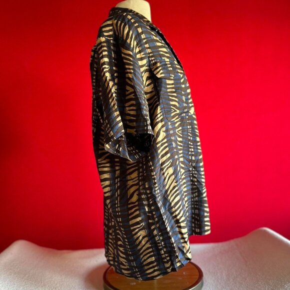 Silk Icon Vintage Button Down Blouse Size Medium - Picture 3 of 7